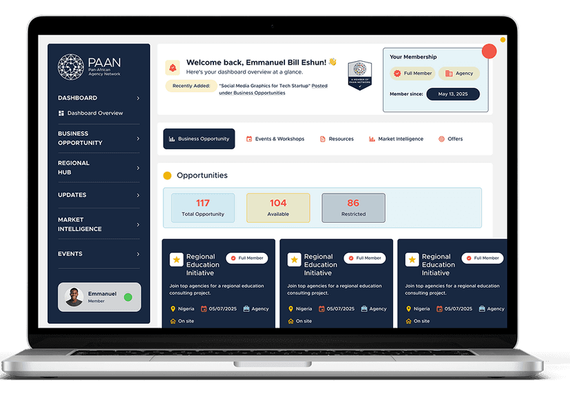 PAAN Portal Dashboard