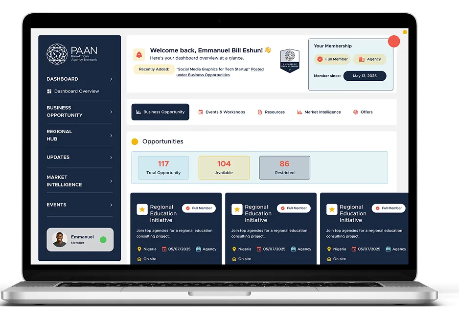 PAAN Portal Dashboard